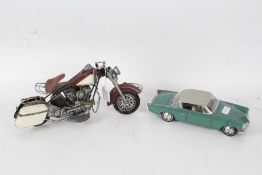 Maisto 1953 Studebaker Starliner, together with an unnamed model motorbike (2)