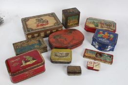 Collection of various tins, to include "Bulwark Cut Plug", a chinoiserie effect tin bu J.S. Fry &