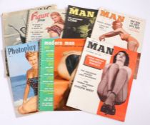 Three editions of Modern Man - The Man's Picture Magazine, each 1953, together with Modern Man