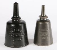 Two Wells Engineers lamps, unnumbered but are a No.4 and a No.4A (2)