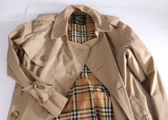 Gentleman's Burberry trench coat, in beige, with Burberrys' For Harrods label to the inside, 50"