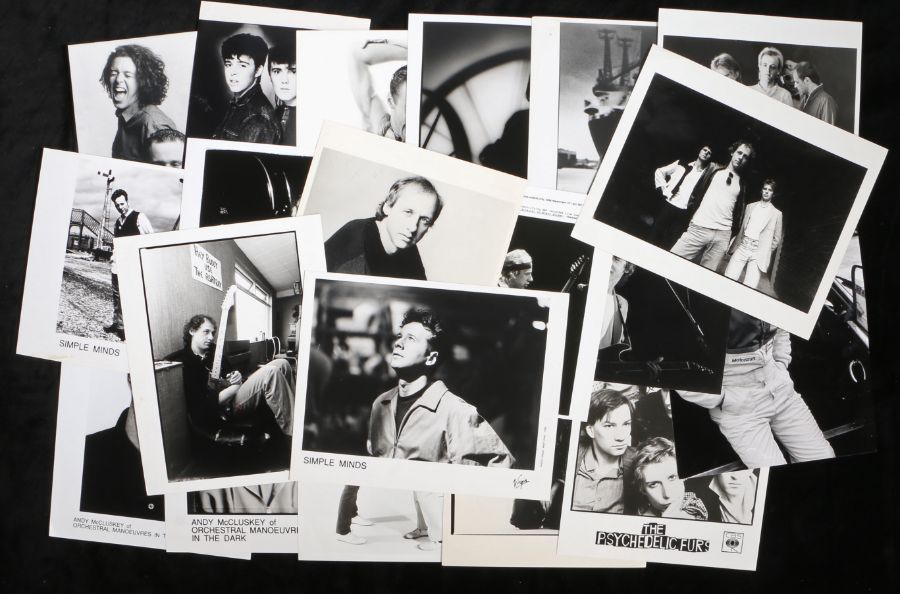 20 x 80's Pop And Rock related press release photographs. Artists to include A Flock Of Seagulls,