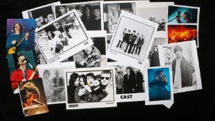 19 x Rock/Indie press release photographs. Artists to include Ian Brown. Cast. Charlatans. James.