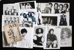 18 x Motown/R&B related press related photographs. Artists to include The Four Tops, The isley