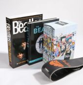 Beatles Anthology DVD box set, 'Rubber Soul' logo guitar strap, together with 2 books, Beatles Off