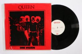 Queen - One Vision (Extended Vision) 12" single (12 QUEEN 6), ltd edition. PVC sleeve.