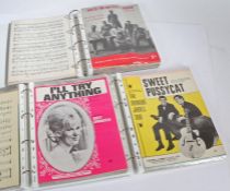 Collection of 1960's sheet music, various artists. Qty