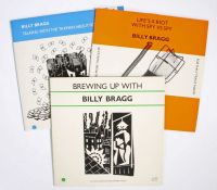 3 x Billy Bragg LPs. Brewing Up With Billy Bragg (AGOLP4). Life's A Riot With Spy Vs Spy (UTIL 10.