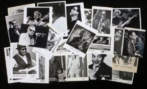 25 x Blues/Jazz related press release photographs. Artist to include Ray Charles. Fats domino.