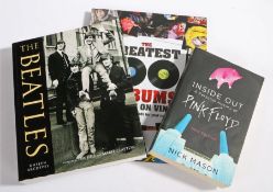 3 x Music related books. The Beatles Unseen. The Greatest Albums To Own On Vinyl. Inside Out A