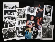 18 x Iron Maiden and related press release photographs. Bruce Dickinson (6). Iron Maiden (7).