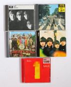 5 x Beatles CD's. Abbey Road (CDP7 46446 2). Beatles For Sale (0946 3 8241423), digitally