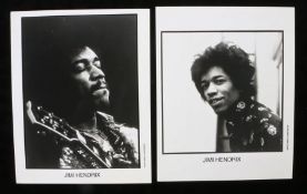 2 x Jimi Hendrix press release photographs. Sold as part of the East Anglian Music Archive's