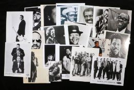 19 x Jazz/Funk/Soul related press release photographs. Artists to include Louis Armstrong (2), James