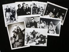 9 x New Wave press release photographs. Altered images, Elvis Costello (2), Nina Hagen & Lene