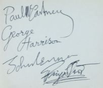 The Beatles, an autograph album containing the autographs of Paul McCartney, George Harrison, John