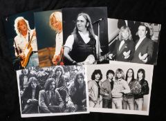 6 x Status Quo press release photographs. Sold as part of the East Anglian Music Archive's
