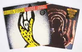 2 x Rolling Stones LPs. Hot Rocks (820 140-1), digitally remastered 2-LP reissue. Voodoo Lounge (