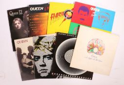 8 x Queen and related LPs. Queen - A Night At The Opera (EMTC 103). Flash Gordon (EMC 3351),