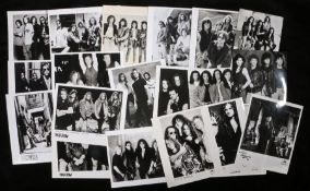 22 x Rock/Metal press release photographs. Artists to include Bon Jovi (8), Little Angels. Mama's