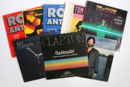 8 x Rock LPs. Eric Clapton (3). Genesis. Tom Petty. Slade. Various artists.