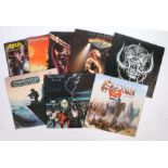 8 x Heavy Metal LPs. Anthrax - Spreading The Disease (MFN62). Black Sabbath - Live Evil (SAB 10).