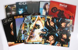 9 x Hard Rock LPs, Europe - Out Of This World (462449 1), limited edition red vinyl. Def Leppard (2)