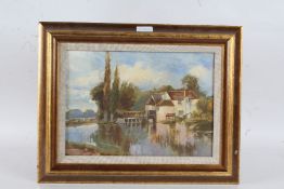 Collection of pictures, to include six various oil paintings, a print and two oleographs after