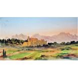 HRH the Prince of Wales, "View in South of France," a limited edition print, No. JZ02, with COA,