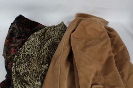 Quantity of various ladies clothing, to include David Nieper blouse, Basler coat, Delmod