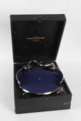 Columbia table top gramophone, with carrying handle to one side