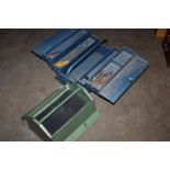 Two metal tool boxes (no contents)