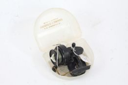 K.P. Morritt's Intrepid Standard Standard fishing reel, in plastic case