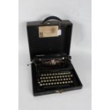 Corona portable typewriter, Made in U.S.A., with carrying case