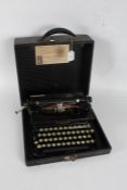 Corona portable typewriter, Made in U.S.A., with carrying case