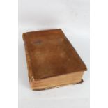 Very large 19th century leather bound bible dated 1808 with old and new testament