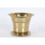 19th/20th century brass mortar of typical form, 9cm high