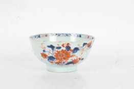 19th/ 20th century porcelain bowl in the Imari pallet, the white ground with iron red and blue