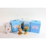 Five boxed Beatrix Potter Peter Rabbit figures, to include Benjamin Bunny and others, all housed