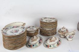 Collection of Meir & Son 'Metz' Ironstone dinner ware, 19th century, with colourful leaves and