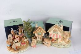 Collection of Pendelfin figures, to include Fruit Shop, Cobble Cottage, The Curiosity Shop, Toy