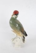 Karl Ens porcelain woodpecker, 24cm tall