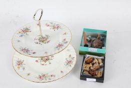 Minton 'Marlow' two tier cake stand, together with a quantity of Wade Whimsies (qty)