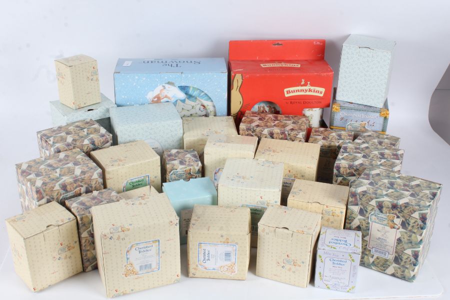 Collection of approx. twenty-five Cherished Teddy ornaments, with boxes, together with a Royal