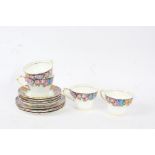 Quantity of Paragon 'Old English Garden' tea ware, comprising four cups, saucers and tea plates (