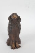 Zoo ceramics stoneware crow, by Tracy Wright, inscribed to base and dated 2007, 29cm tall