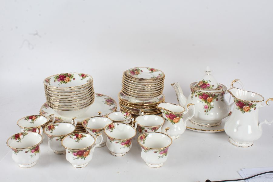 Collection of Royal Albert 'Old Country Roses', to include teapot, ten bowls, six dinner plates,