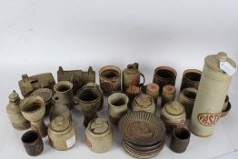 Collection of mostly Tremar pottery, to include storage and preserve jars and pots, pasta jar,