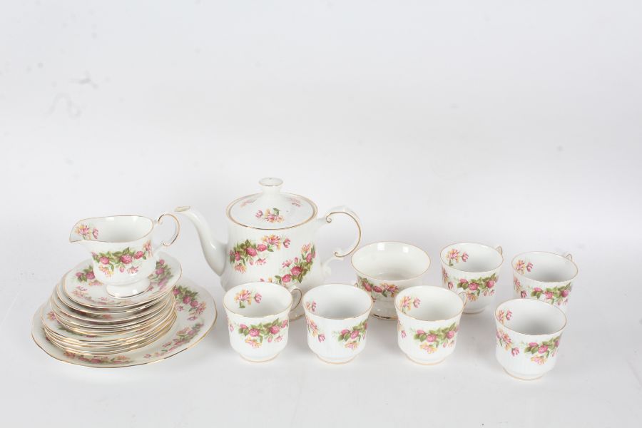 Queens Rosina tea set Woman and Home pattern, consisting of cups saucers tea pot jug etc (Qty)