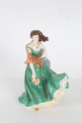 Royal Worcester figurine 'Cathy' Ladies of Literature, The Special Gold Edition, limited edition